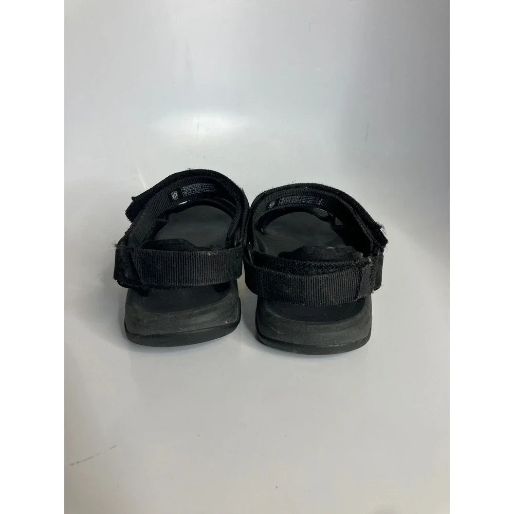 Teva sandals all black fully adjustable big kids size 2 casual hiking waterproof